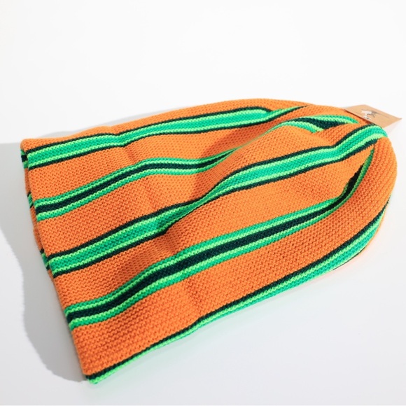 Stussy Striped Beanie - Orange and Green - Picture 5 of 6